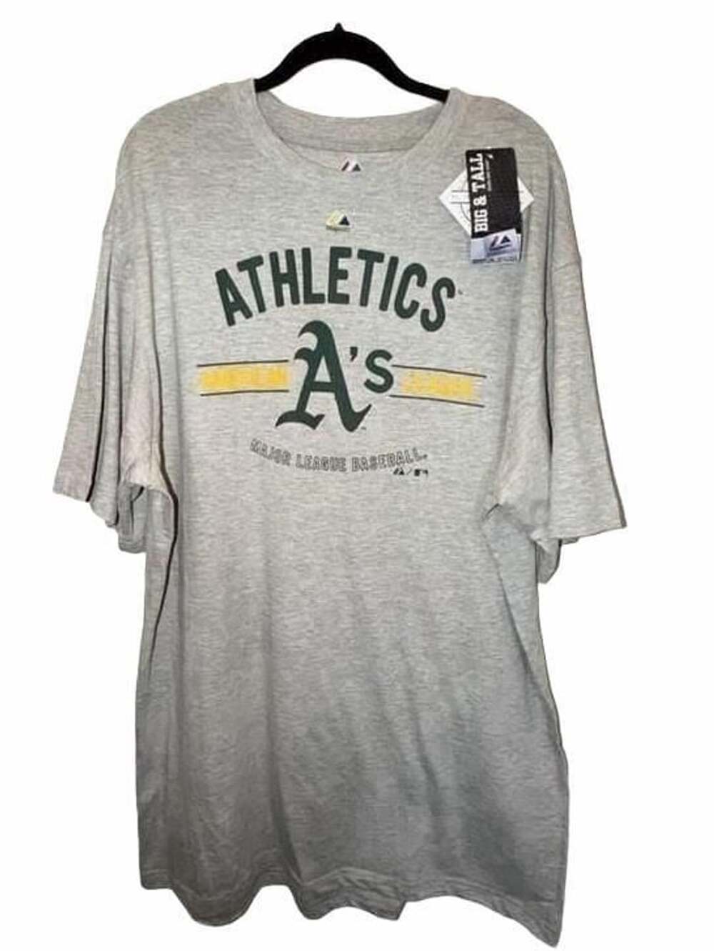 Majestic Oakland Athletics Men’s 2XLT Big & Tall Gray T-Shirt